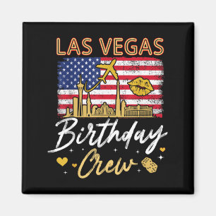 Meisjes Familie Las Vegas Verjaardag Crew Squad Ve Magneet
