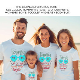 Meisjes Familie Vakantie Strand Zomer Custom T-shirt