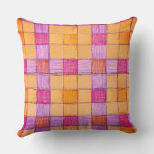 Meisjes fantasie bloem vlinder gingham kussen (Achterkant)