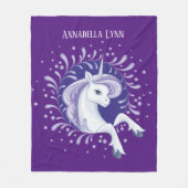 meisjes fantasy unicorn noemen Fleece Blanket Deken (Voorkant)