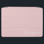 Meisjes Feminine Roze Script Name iPad Air Cover<br><div class="desc">Meisjes Feminine Roze Script Name iPad Protect Gepersonaliseerd Hoesje</div>