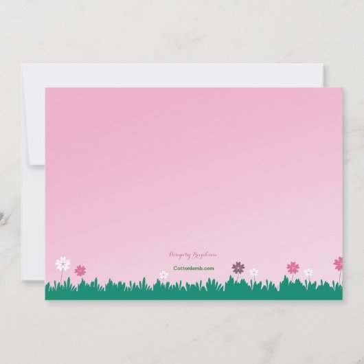 Meisjes Fiets Uitnodiging (Achterkant)