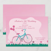 Meisjes Fiets Uitnodiging (Voorkant / Achterkant)