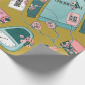 Meisjes Fitness Patroon Cadeaupapier (Hoek)