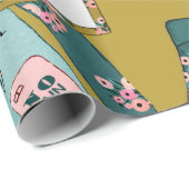 Meisjes Fitness Patroon Cadeaupapier (Rol Hoek)