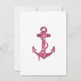 Meisjes, flauwvallen, roze glitter Anchor bedrukt