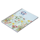 Meisjes flora kruidennaam Monogram Notitieboek (Linkerzijde)