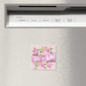 Meisjes  Floral Blush Pink Hallo Goudgoud Magneet (Insitu (Vaatwasser))