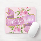 Meisjes  Floral Blush Pink Hallo Goudgoud Muismat (Met muis)