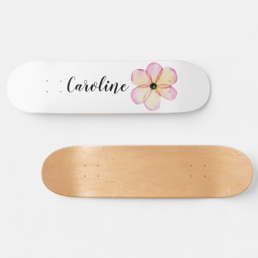 Meisjes Floral gepersonaliseerd Persoonlijk Skateboard (Horizontaal)
