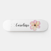 Meisjes Floral gepersonaliseerd Persoonlijk Skateboard (Horizontaal)