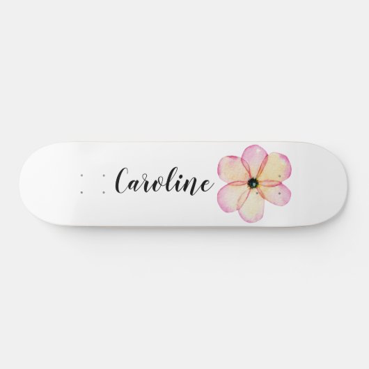 Meisjes Floral gepersonaliseerd Persoonlijk Skateboard (Horizontaal)