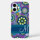 Meisjes Floral Pattern met monogram Case-Mate iPhone Case (Achterkant)