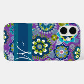 Meisjes Floral Pattern met monogram Case-Mate iPhone Case (Achterkant (horizontaal))