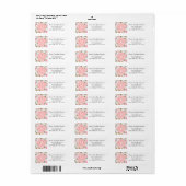 Meisjes  Floral roze Roses Peony gepersonaliseerd Etiket (Full Sheet)