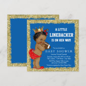 Meisjes Football Baby shower Kaart (Voorkant / Achterkant)