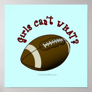 Meisjes Football - Rood Poster