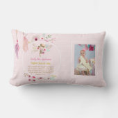 Meisjes FOTO Doop Doop Cadeau Spreuken 31:25 Kussen (Voorkant)