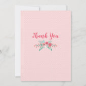 Meisjes Foto Floral Wreate Baby Arrival Dank je Aankondiging (Achterkant)