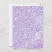 Meisjes Foto Regenboog Glitter 5e Verjaardagsfeest Kaart (Achterkant)