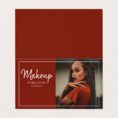 Meisjes foto's maken artistiek wit script type visitekaartje (Buitenkant ongevouwen)