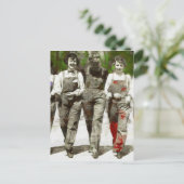  meisjes - Fun, feministische kunst Briefkaart (Staand voorkant)