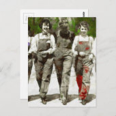  meisjes - Fun, feministische kunst Briefkaart (Voorkant / Achterkant)