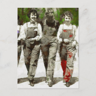  meisjes - Fun, feministische kunst Briefkaart