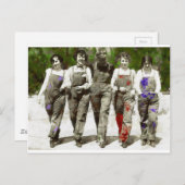  meisjes - Fun, feministische kunst Briefkaart (Voorkant / Achterkant)