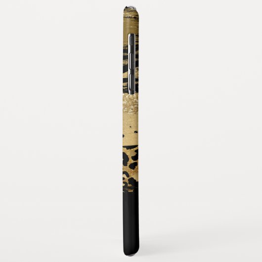 Meisjes Fun Modern Gold Glitter Script Monogramed Case-Mate iPhone Case (Achterkant/links)