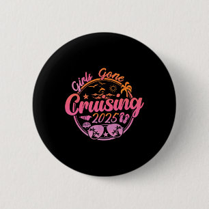 Meisjes Gaan Cruisen 2025 Cruise Vakantie Zomer Ma Ronde Button 5,7 Cm