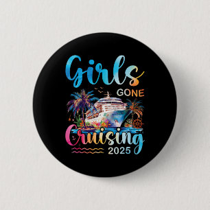 Meisjes gaan cruisen 2025 Meisjes Cruise Schip Vak Ronde Button 5,7 Cm