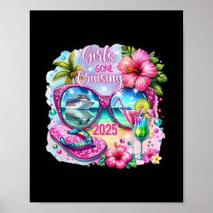 Meisjes gaan cruisen 2025 Vakantie 2025 Tropisch G Poster