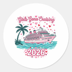 Meisjes Gaan Cruisen 2026 Vakantie Feest Cruise Ronde Sticker