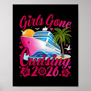 Meisjes gaan cruisen 2026 Vrouwen Cruise Vakantie Poster