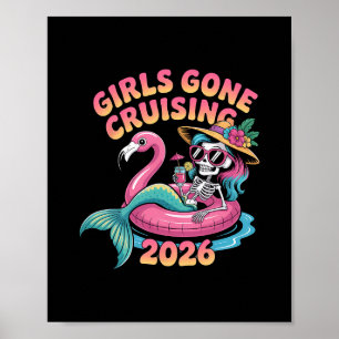 Meisjes gaan cruisen 2026 Zeemeermin Flamingo Vaka Poster