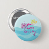 Meisjes gaan cruisen ronde button 5,7 cm (Voorkant /achterkant)