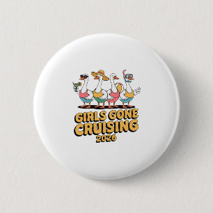 Meisjes gaan Gans Cruisen 2026 Cruise Vakantie Ronde Button 5,7 Cm