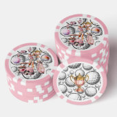 Meisjes gaan golfen poker chips (Opstapeling)