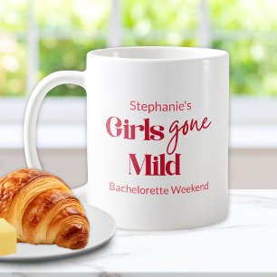 Meisjes gaan mild Modern script vrijgezellenweeken Koffiemok
