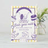 Meisjes gaan mild spa-dag vrijgezellenfeest kaart (Staand voorkant)