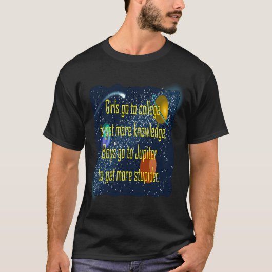 Meisjes gaan naar de universiteit voor meer kennis t-shirt (Voorkant)