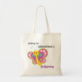 Meisjes gaan naar oma overnight Bag - Butterfly Tote Bag (Voorkant)