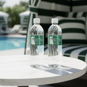 Meisjes gaan voor een rustige Spa Beer vrijgezelle Waterfles Etiket