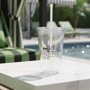 Meisjes gaan voor een zachte Spa Beer vrijgezellen Acryl Drinkbeker