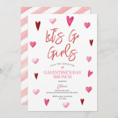 Meisjes Galentine's Day Feest Brunch Diner Valenti Kaart (Voorkant / Achterkant)