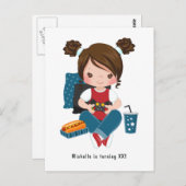 Meisjes Game Night Videospel Feest Uitnodiging (Voorkant / Achterkant)