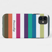 Meisjes gebold grote horizontale strepen en naam Case-Mate iPhone case (Achterkant (horizontaal))