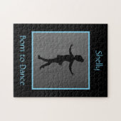 Meisjes "Geboren in Dance", gepersonaliseerd Legpuzzel (Horizontaal)