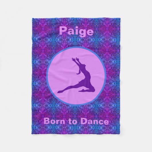 Meisjes geboren om blauw / Paarse fleece deken te  (Voorkant)